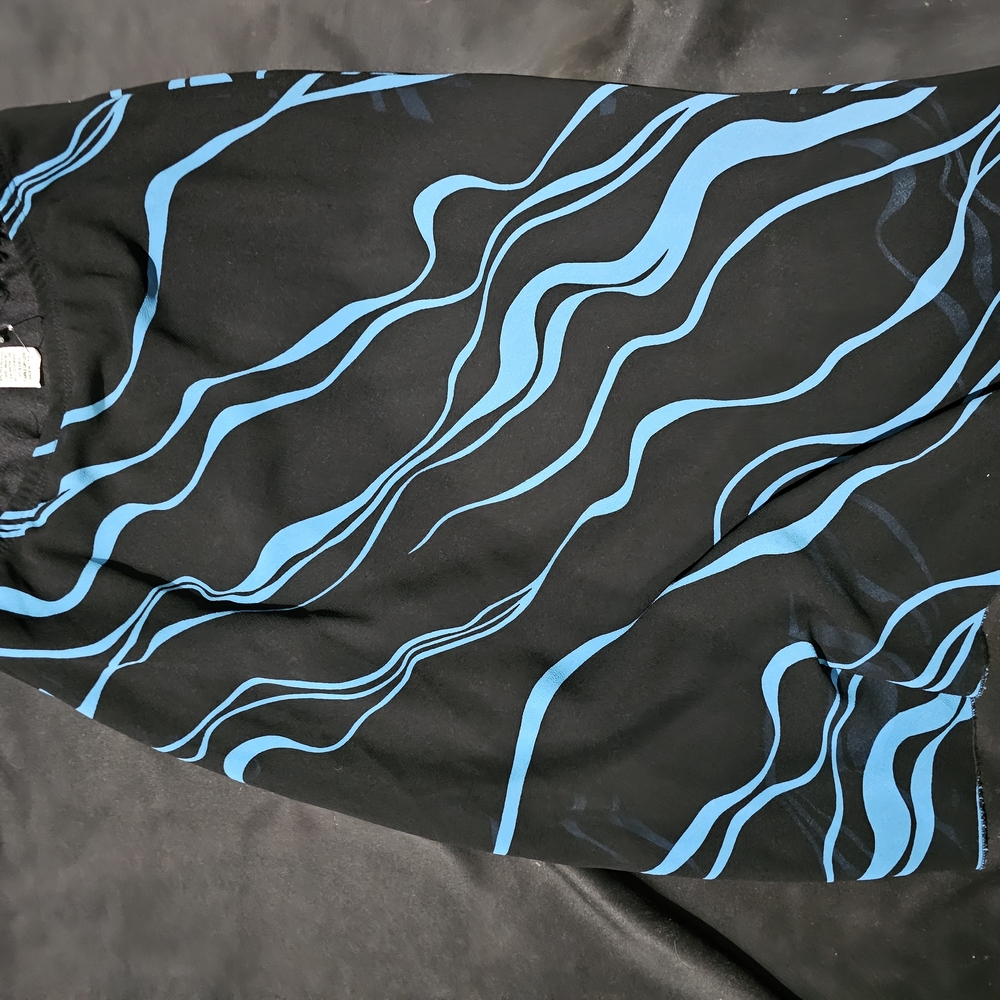 Blue and Black Women's Skirt